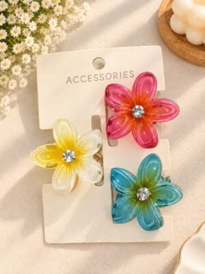 Lilly Flower - Hair Claw Set Of 3